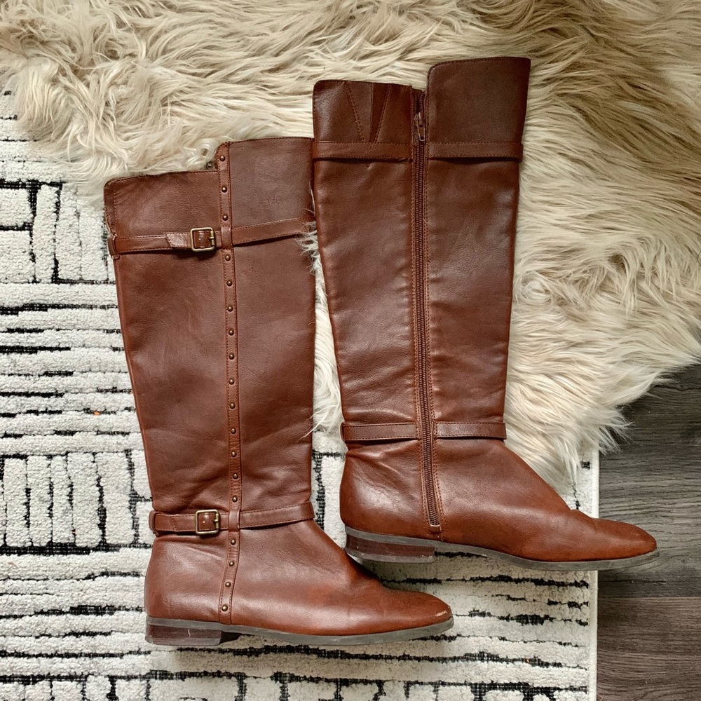 Tall Leather Riding Boots - Picture 2 of 6